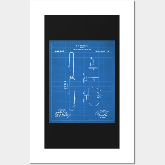 Cooking Knife Patent - Kitchen Chef Cook Farmhouse Art - Blueprint Wall Art by patentpress